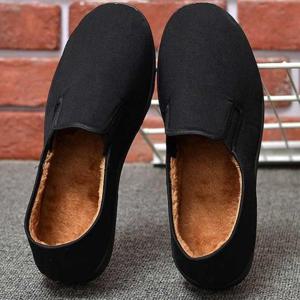 블로퍼털신 남자 데일리 겨울 신발 직장인 단화 털신 슈즈 블랙