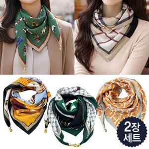 [몽벨리즈]2장세트/사계절프렌치스카프/자석스카프링 mde2302740_2set