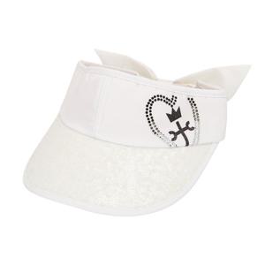 [까스텔바작] 여성 스팽글팽 뒷리본 썬바이저 모자_BGBMGC712WH