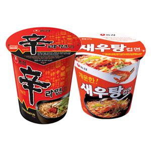 농심 새우탕컵 6입 + 신라면컵 6입