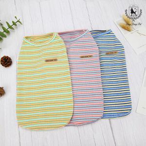 딩동펫 강아지옷 투톤 단가라 티셔츠