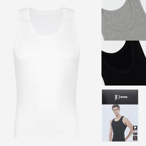 제임스딘 남자런닝 순면 골지 민소매 런닝구 메리야스 흰색 검정