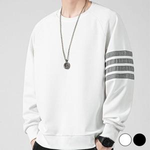 4라인 와플 맨투민 티숙 URD412 네이비 남성 데일리룩