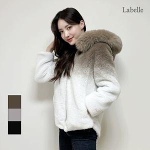 [라벨르] 리얼폭스 후드 양모 후리스 자켓_LB104JK-1_N
