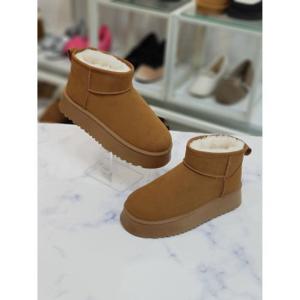 [한슈]한슈 세이브존07 통굽 퍼안감 숏부츠 4cm HS141001kk (273