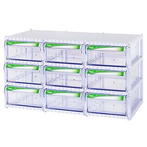 투명 서랍장 수납정리함 9칸 플라스틱통