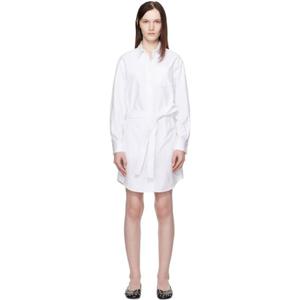 겐조 원피스 화이트 겐조 파리 기모노 셔츠 미니 드레스 251387F052001