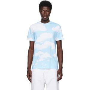 모스키노 티셔츠 블루 아카이브 클라우드 오가닉 코튼 티셔츠 252720M213008