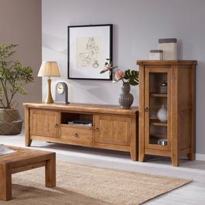 마루엔개비 우리목 양문 거실장세트 2PC TV대 원목가구