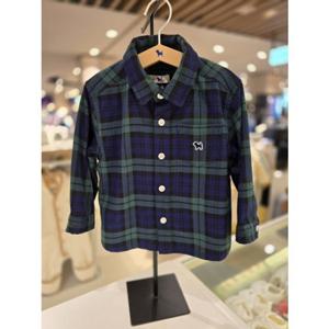 [블루독베이비] 25 FW(그린)클래식 체크 셔츠(45A1432001)남방 간절기 백일 돌 선물 조카 유아 아가옷 (45A
