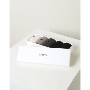 [헤지스]HJSS5F511G1_남성 그레이 단색 면혼방 장목양말5종세트_HI511