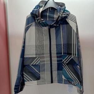 Destijl HC06 가을느낌 루즈핏 팔뚝품편한 하이넥 체크 집업 반후드 점퍼 D2533jp03B