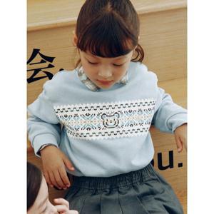 [TAG 69000원][빈폴키즈] 페어아일 그래픽 스웨트 셔츠  스카이 블루 (BI5X41U10Q)