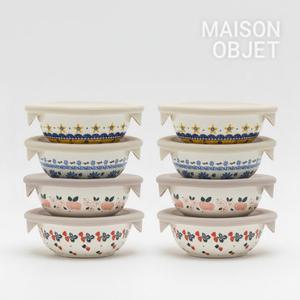 프라카 폴란드풍 도자기 냉동밥용기 350ml 2P 세트