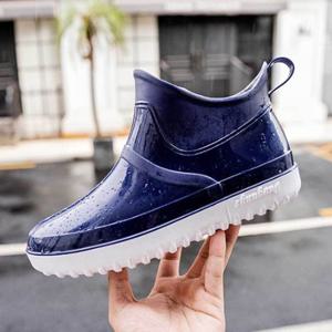 캐주얼 레인 부츠 남자 앵클 방수 패션 낚시 장화