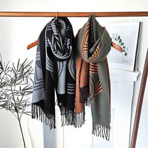 [한정수량] [모리스커밍홈] 프린지 투톤믹스 숄 머플러_M2412AC062D