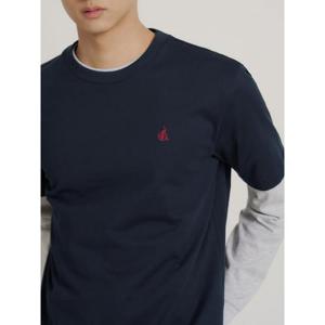 [빈폴멘] [Essential] 라운드 반소매 티셔츠 네이비 (BC6242E72R)