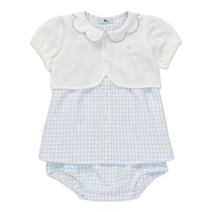 [블루독베이비8] 26SS신상(BL)멜로우체크세트형드레스 HJ (4631340006) (BLUEDOG BABY 유아 출산 백일 선물