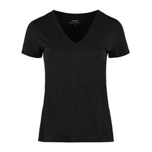 빈스 브이넥 블랙 코튼 티셔츠 VR59283148 001BLK