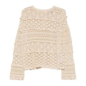 세미꾸띄르 베이지 크로셰 니트 티어드 가디건 S6SF02 A07 0