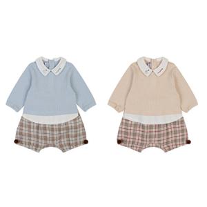 [압소바] [백일 돌 조카선물] (아기외출복) 앙리 블루머 상하복 2종택1 (A1121208)