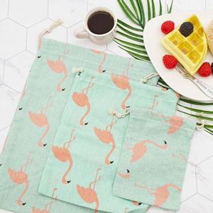 SFr 린넨 파우치 홍학 세트 여행파우치 캐리어정리