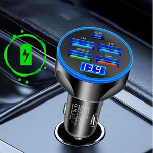 차량용폰충전기 네오필 차량용 5포트 초고속 충전기 시거잭 급속