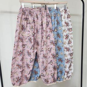 국산 면 여성 간절기 홈웨어바지