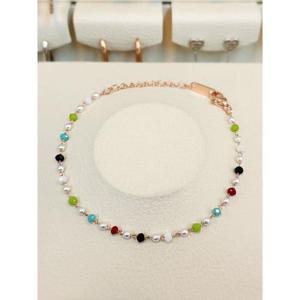 볼라레 세이브존03 볼라레 진주멀티스톤 써지컬스틸팔찌 SAVSSS1541