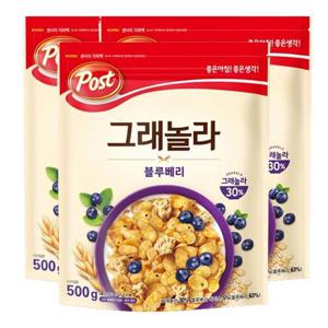 동서식품 포스트 그래놀라 블루베리 500g 3개