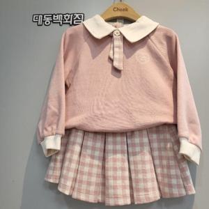 치크 DP01 맨투맨 주름치마 세트 CKSM2492G