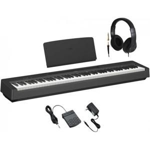 야마하 P-145B 블랙 전자 피아노 88 키 헤드폰 세트 야마하