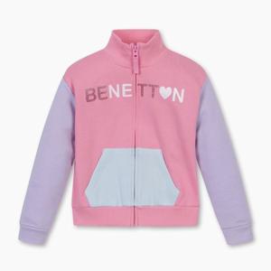 [베네통 키즈]베네통키즈 컬러블럭저지집업점퍼 3J68C503O PK