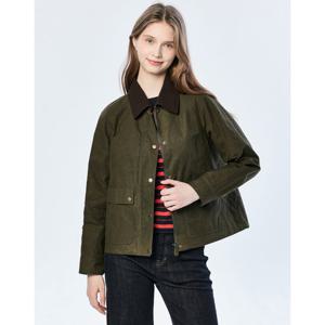 헤지스 여성 25SS카키 헌팅 왁스 자켓 HSJU5A102K2