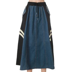 [르니앤맥코이(여성)]반짝이는포켓데님 밴딩 스커트 MM04SK716HJY