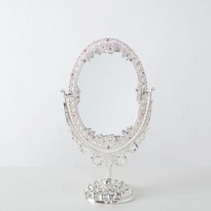퀸스 실버 탁상거울(타원형-소) 화장대 침실 양면미러