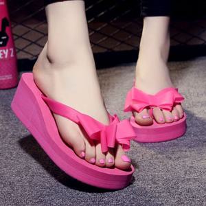 리본통굽조리 비치 바캉스 여자 키높이 쪼리 키높이슬리퍼