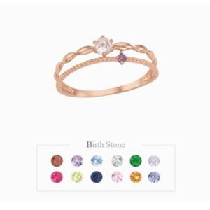 [로이드] 주문제작 두줄꼬임 탄생석 우정링 Love Me 반지 LRT19003T