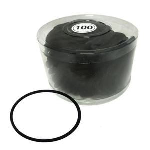 매듭없는 검정고무줄 100P 코사지 헤어밴드