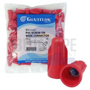 자이언트록 EK-2 PVC 와이어 콘넥터 적색 100개