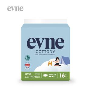 [NEW런칭]이브네 코트니 순면감촉 생리대 중형 16매