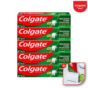 콜게이트 잇몸 시린이 충치 고불소 치약 쿨민트 100gx5개+치약짜개
