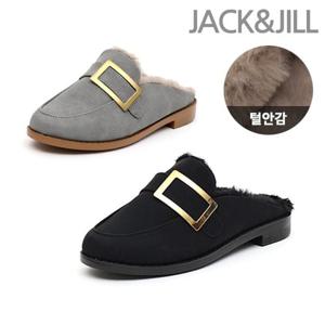 잭앤질 사각장식 털블로퍼(JZ1748)