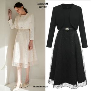 [미니멈]MD 볼레로 원피스 셋트 레이스 원피스 MD MYAAWO2180_CJ