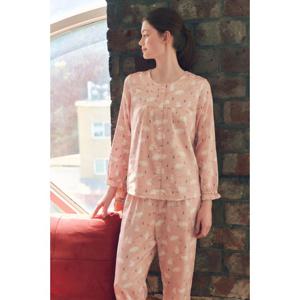 (비너스) 사계절 착용가능 곰돌이 캐릭터  면모달 잠옷세트-VPA4571W