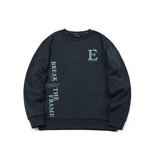 인터크루 남성 루즈핏전사레터링맨투맨 ITV4TM06ACC (차콜)