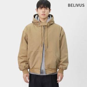 빌리버스 남성 데일리 빈티지 카고 후드 면 점퍼 워싱 루즈핏 누빔 아우터 BROV001