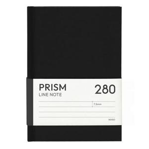 [인디고] 프리즘 280 라인 양장 노트 (B6, 32절) - 블랙