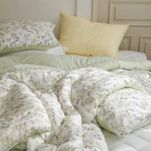 플로라 [신상특가] 가드니아 텐셀 모달 100 차렵이불 베개세트 Q