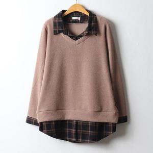 [강물처럼]아이우먼 버터골지체크카라티 OLJ625M510 빅사이즈 (4